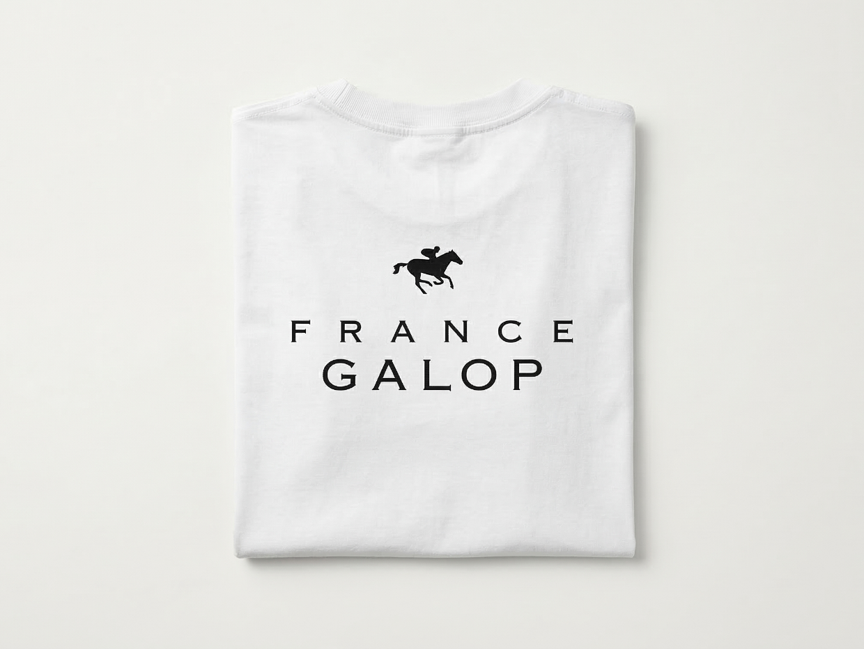 【France Galop】フランスギャロ 公式 Tシャツ (France Galop T-Shirts White)