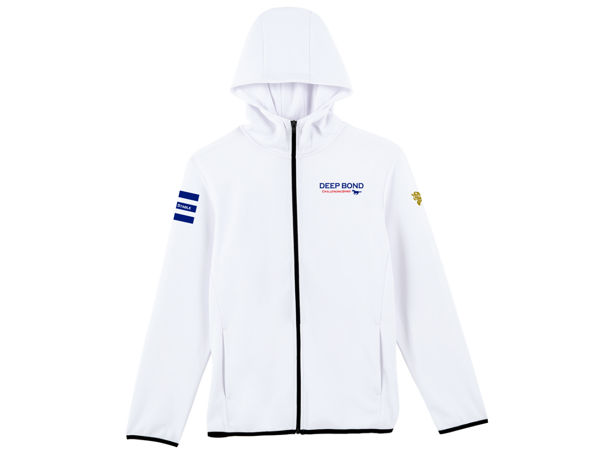 NEW【ディープボンド】DEEP BOND Jockey's hoodie 2024 大久保厩舎version White/Blue