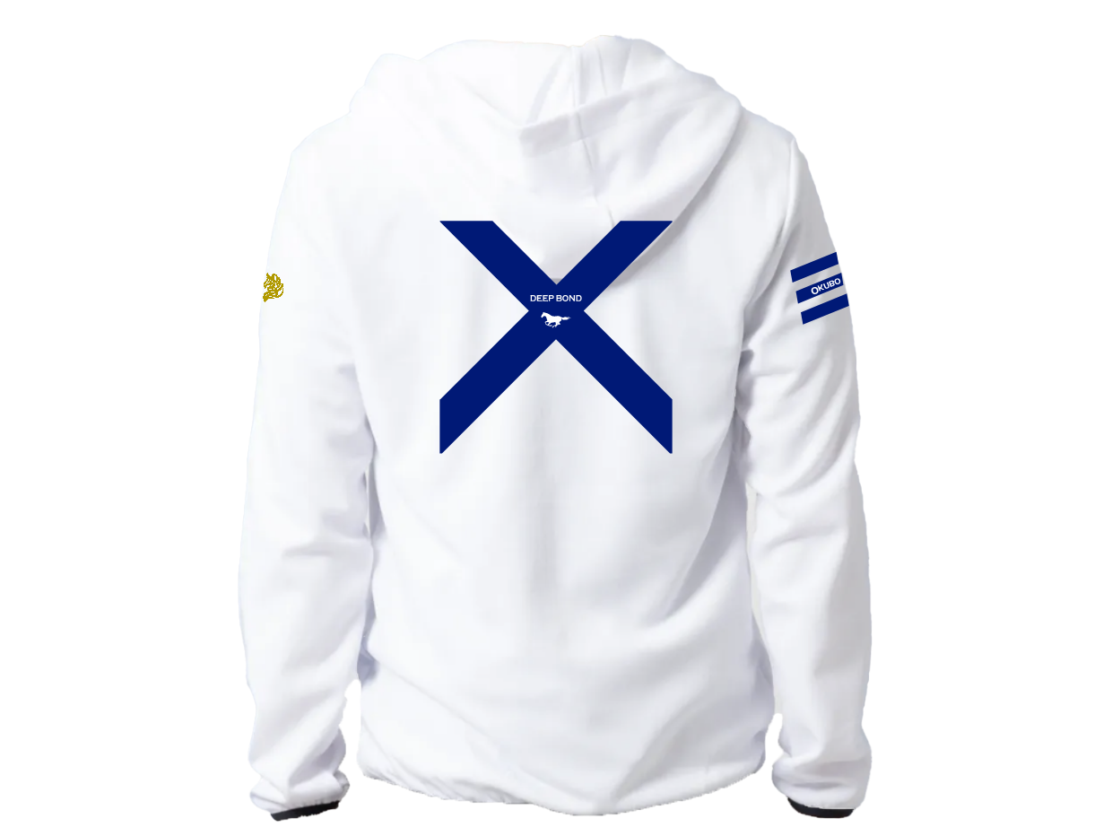 ディープボンド】DEEP BOND Jockey's hoodie 2024 大久保厩舎version ディープボンド】DEEP BOND Jockey's hoodie 2024 大久保厩舎version