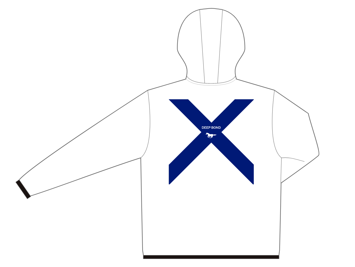 NEW【ディープボンド】DEEP BOND Jockey's hoodie 2024 大久保厩舎version White/Blue