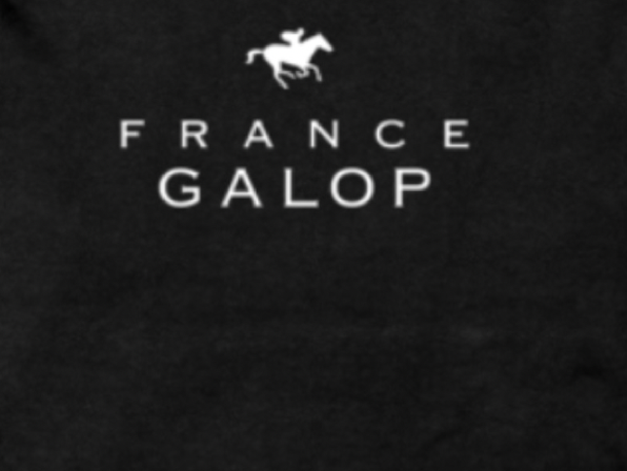 【France Galop】フランスギャロ公式  限定 ジョッキーパーカー 黒  （SWEAT Pullover Hoodie Black/White）